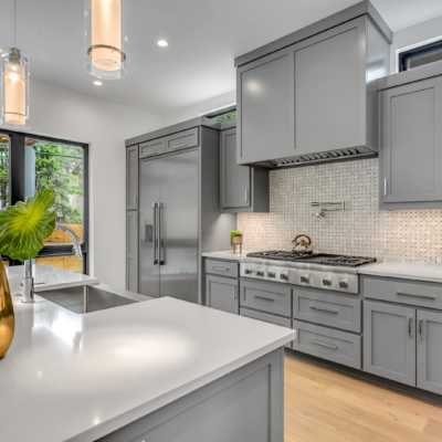 Light Grey Colored Cabinets