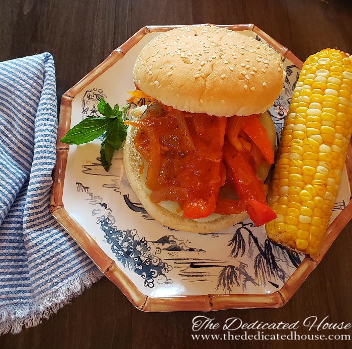 Sausage and Peppers Burgers
