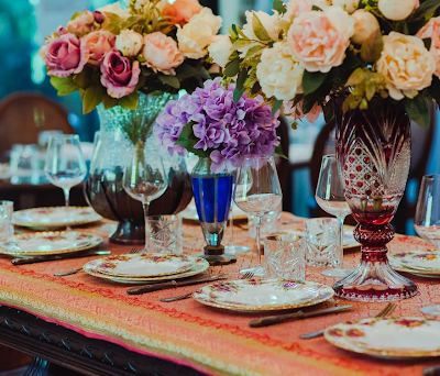 Tablescape with Fresh Flowers