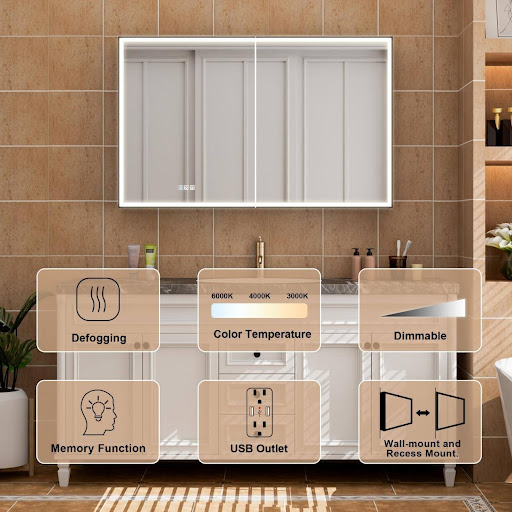 Built-In Medicine Cabinet with Mirror